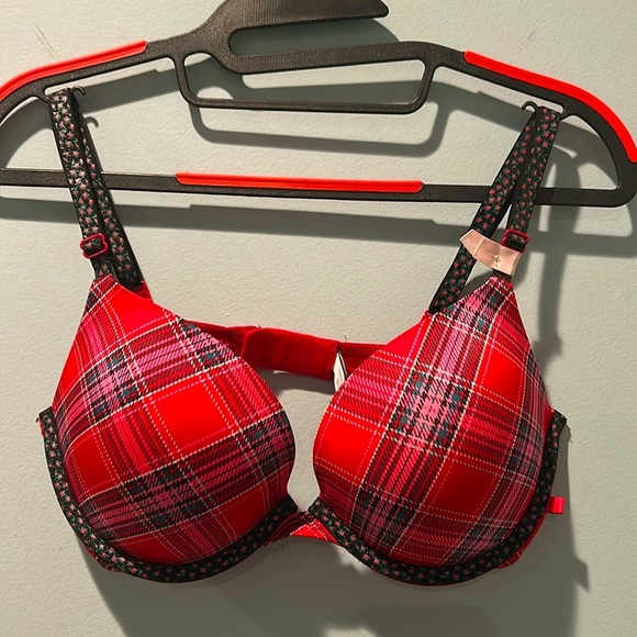 Victoria’s Secret 34D Sexy Tee Smooth Push-up Bra Plaid - Picture 1 of 6